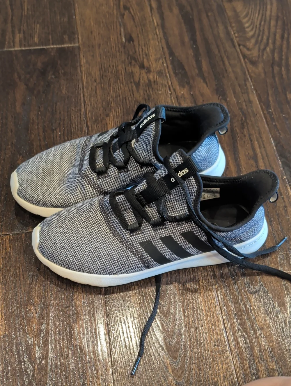 adidas Black and Gray Knit Casual Sneakers
